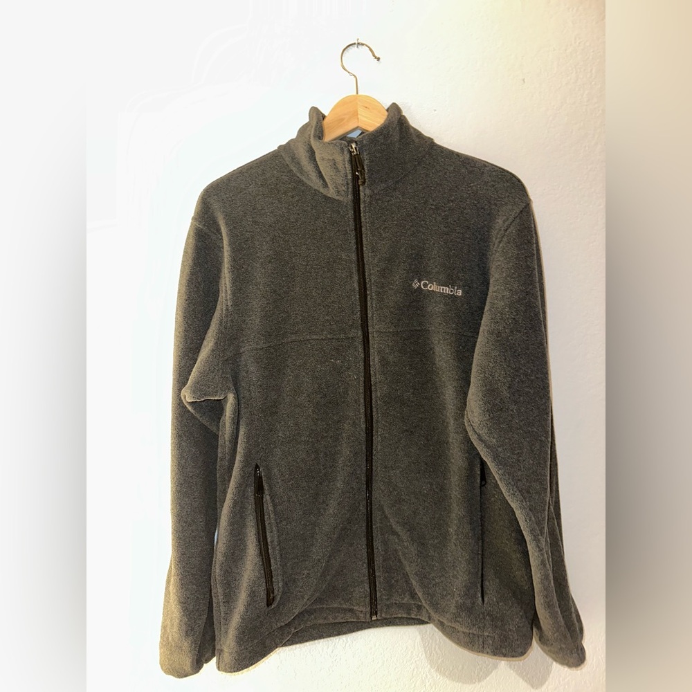 Columbia Charcoal Fleece Zip Up Jacket